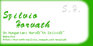 szilvio horvath business card